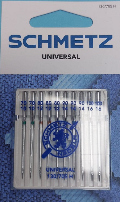 AGUJA SCHMETZ UNIVERSAL 130 / 705 Nº 70-80-90-100 (10 unidades)